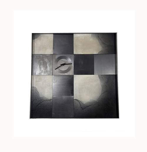 Horloge Murale XL • Sculpture • Otto Louis • 50 cm x 50 cm • 1975