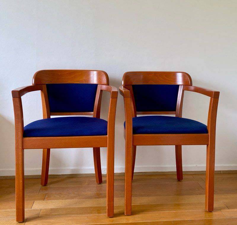 Vends deux fauteuils bleus