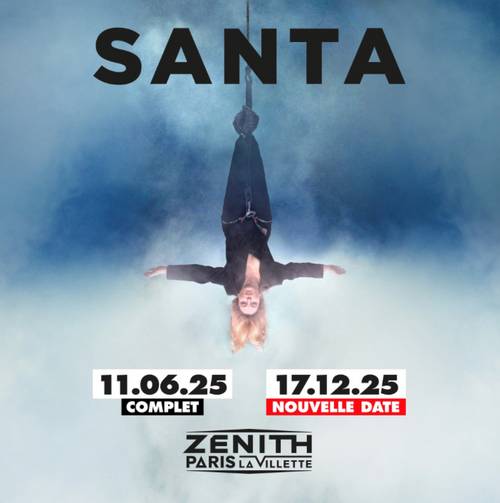 Vends deux billets pour le concert de Santa le 17 décembre 2025 à 20h au Zenith