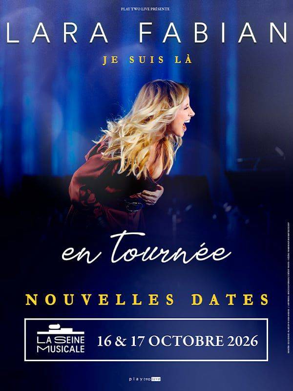 Propose 2 places catégorie diamant pour le concert de Lara Fabian à la Seine Musicale le 17 octobre 2026