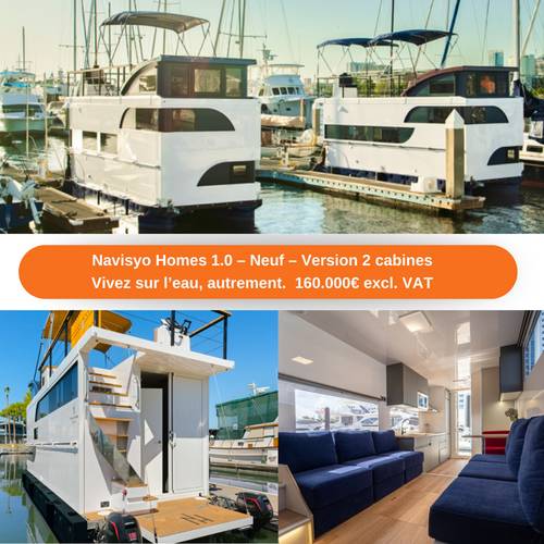 Navisyo Homes 1.0 – Neuf – Version 2 cabines - Vivez sur l’eau autrement