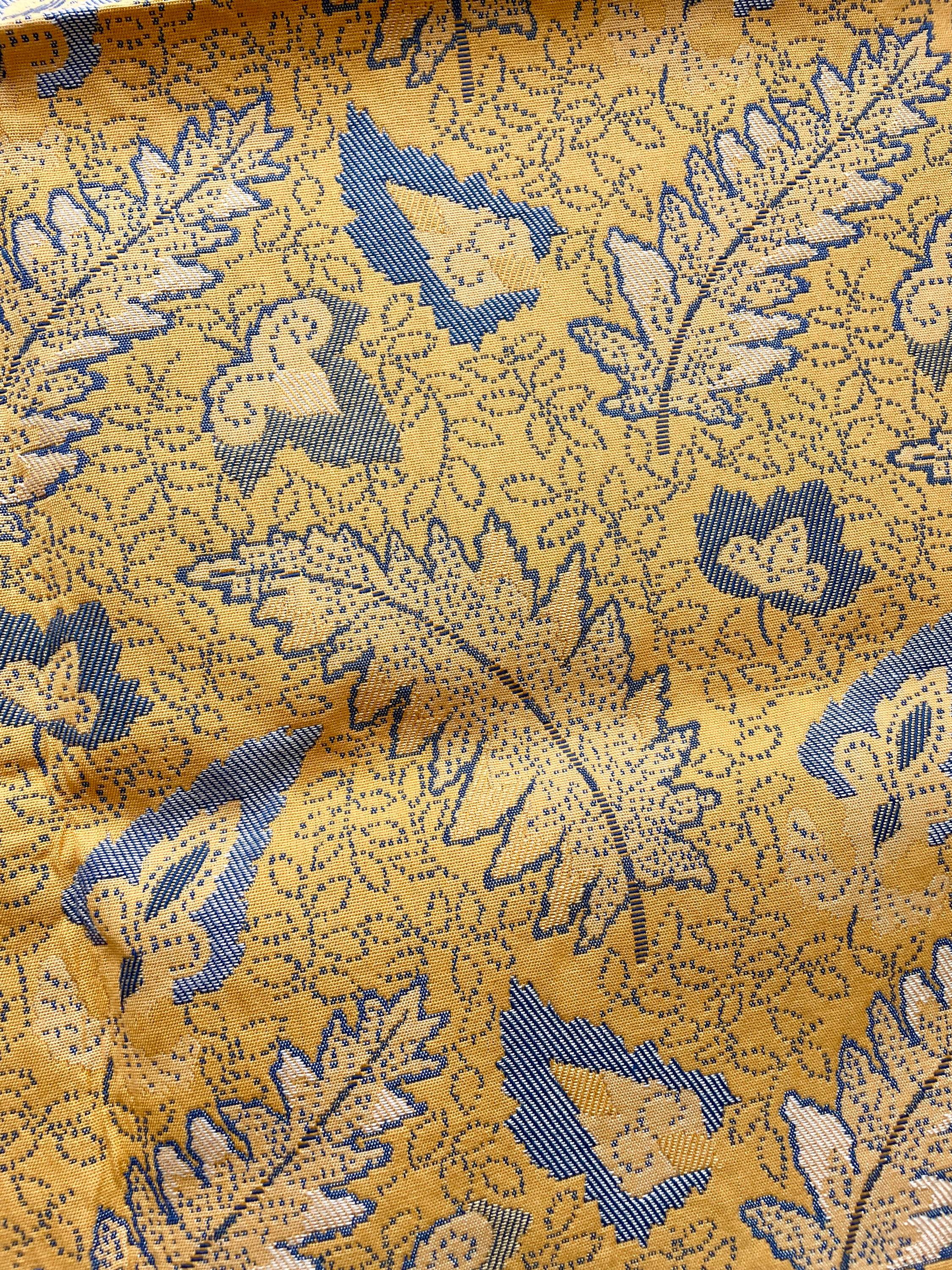 Coupon 0.60m Pierre Frey Tapisserie Jaune & Bleu