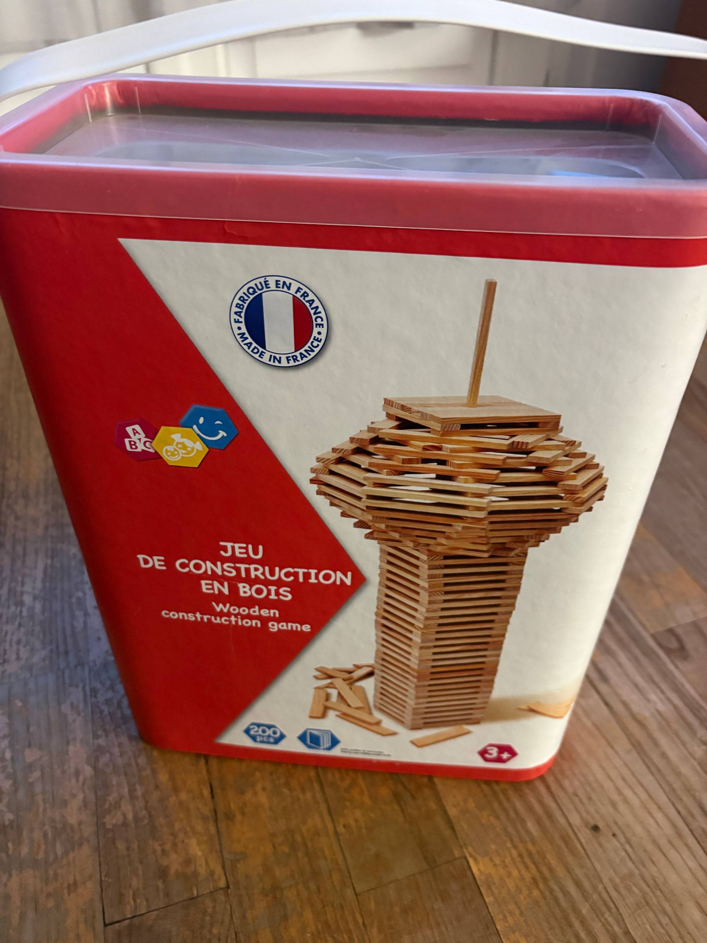 Vends planchettes de construction en bois Cultura - 200 pièces