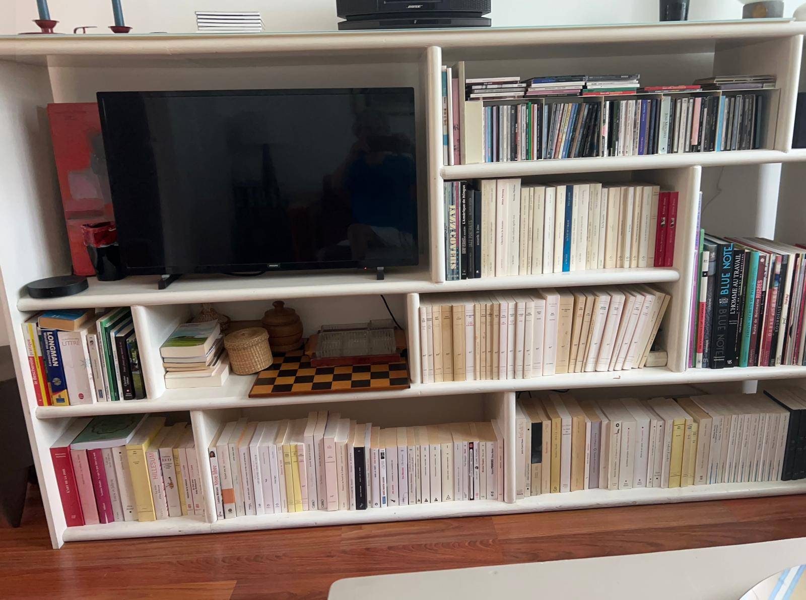 Vends bibliothèque bois (construite sur mesure)