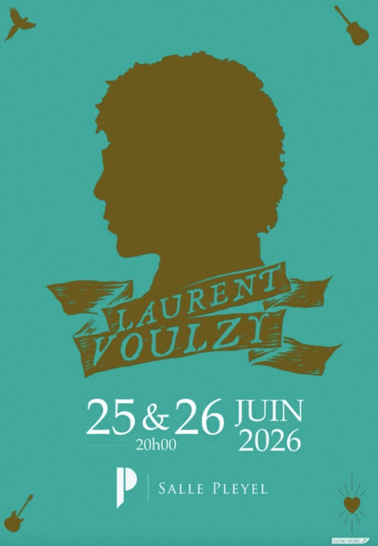 Vends 2 places pour le concert de Laurent Voulzy à Paris le 26 juin 2026