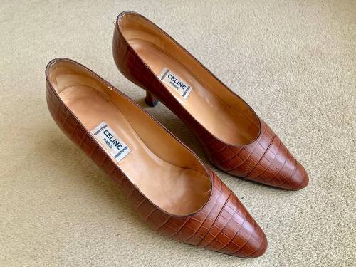 Vends escarpins Celine en cuir fauve - Pointure 37