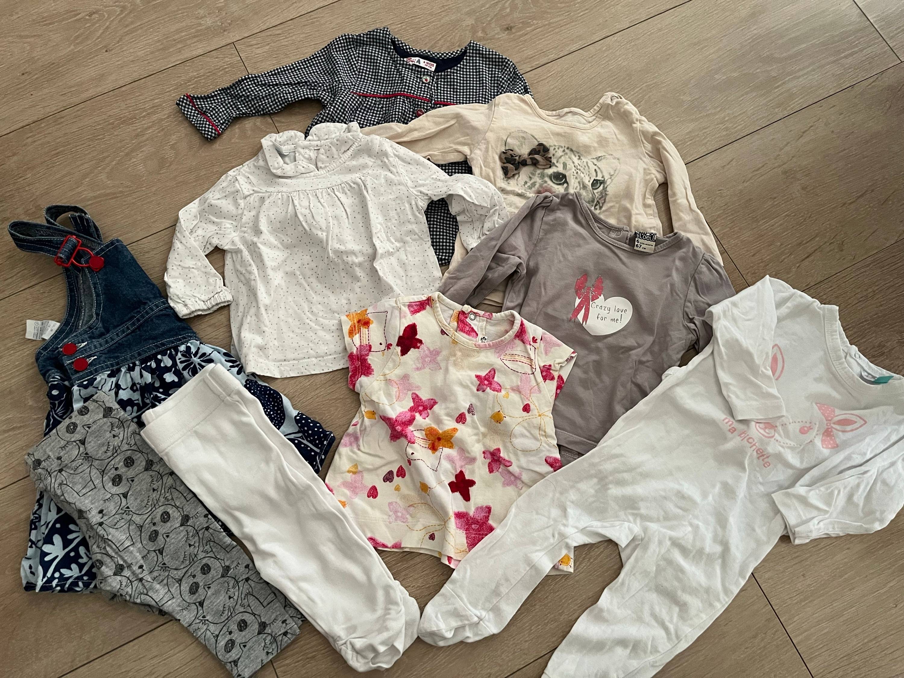 Vends lot de 9 vêtements fille - Taille 3 mois