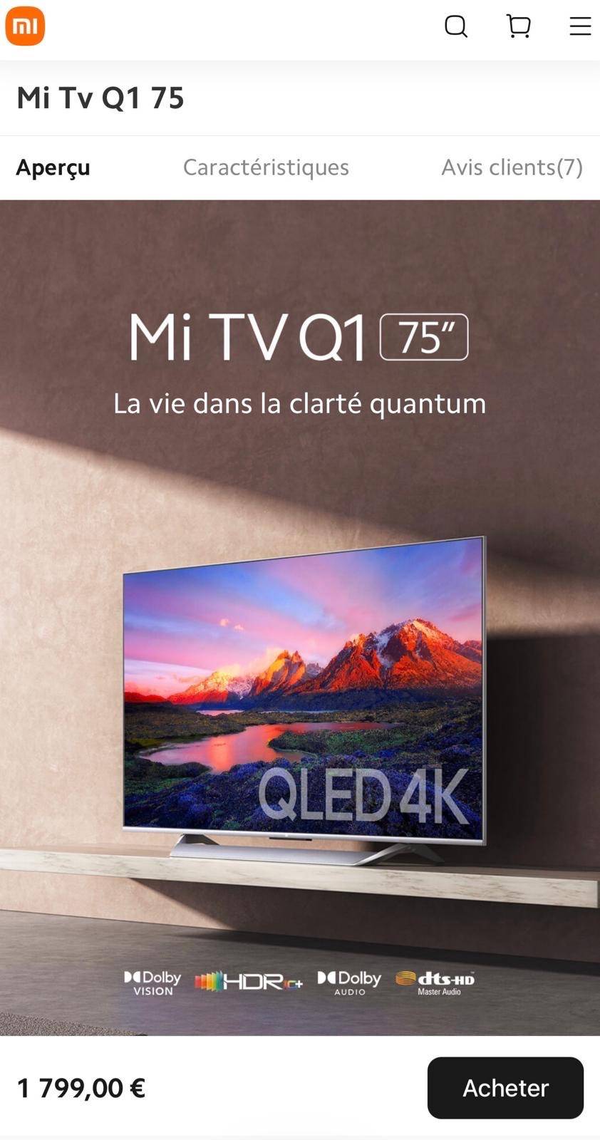 Vends télévision
