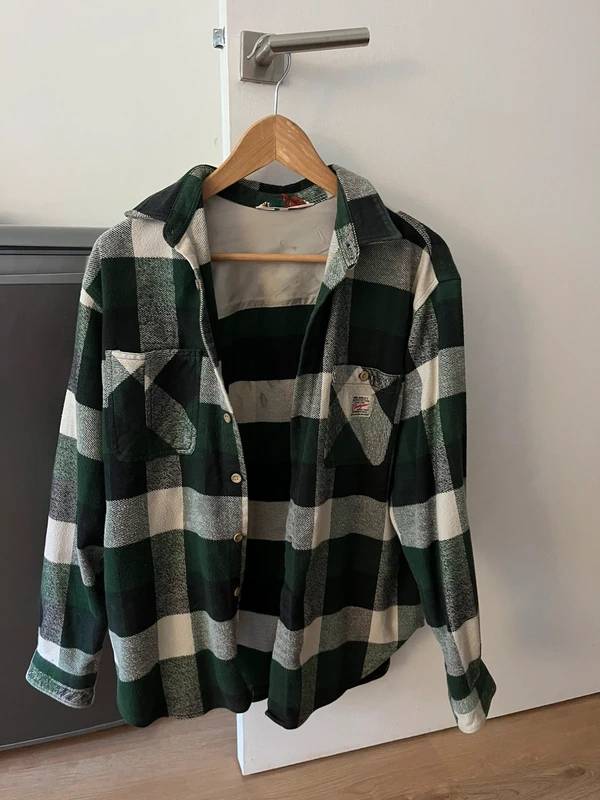 Vends chemise oversize vintage verte à carreaux Chevignon - Taille L