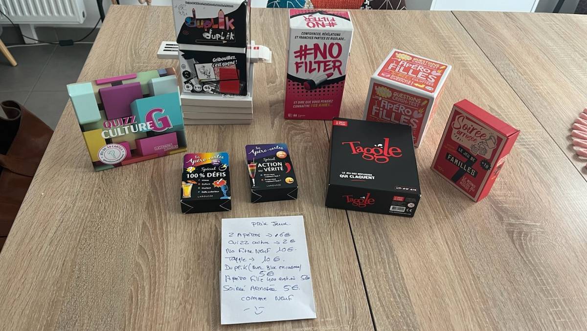 Vends jeux de société