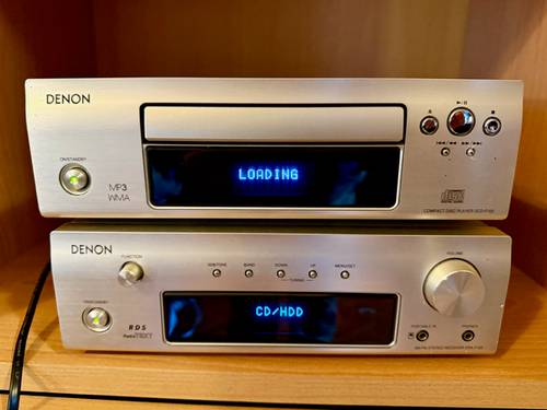 Vends ensemble Hi-Fi Denon série F-102 (ampli DRA-F102 + lecteur CD DCD-F102 + enceintes)