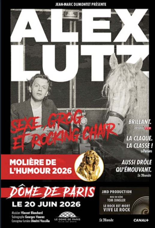 Vends 1 place pour le spectacle d’Alex Lutz au Dôme de Paris le 20 juin 2026 à 20H