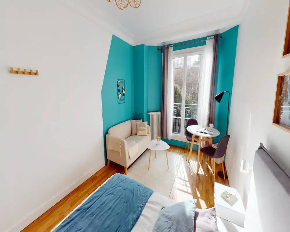 Loue chambre en colocation dans appartement - 15m² - Auteuil