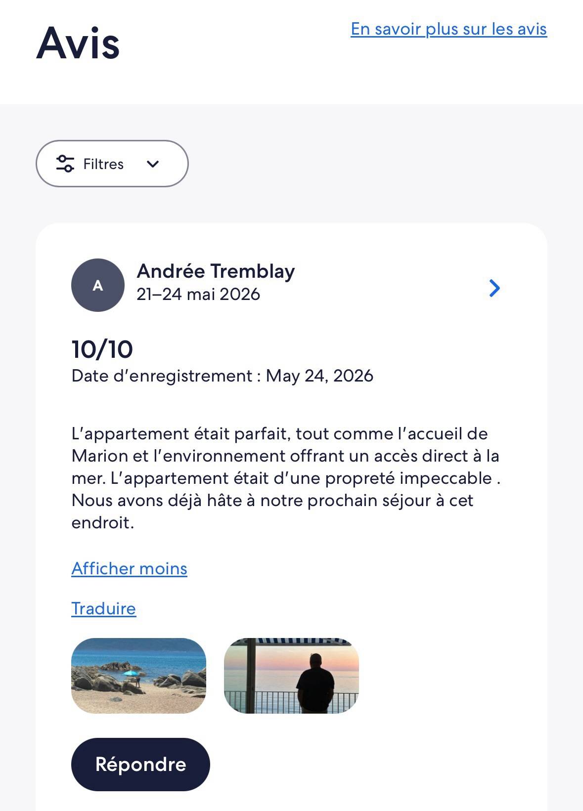 Une photo de l’annonce