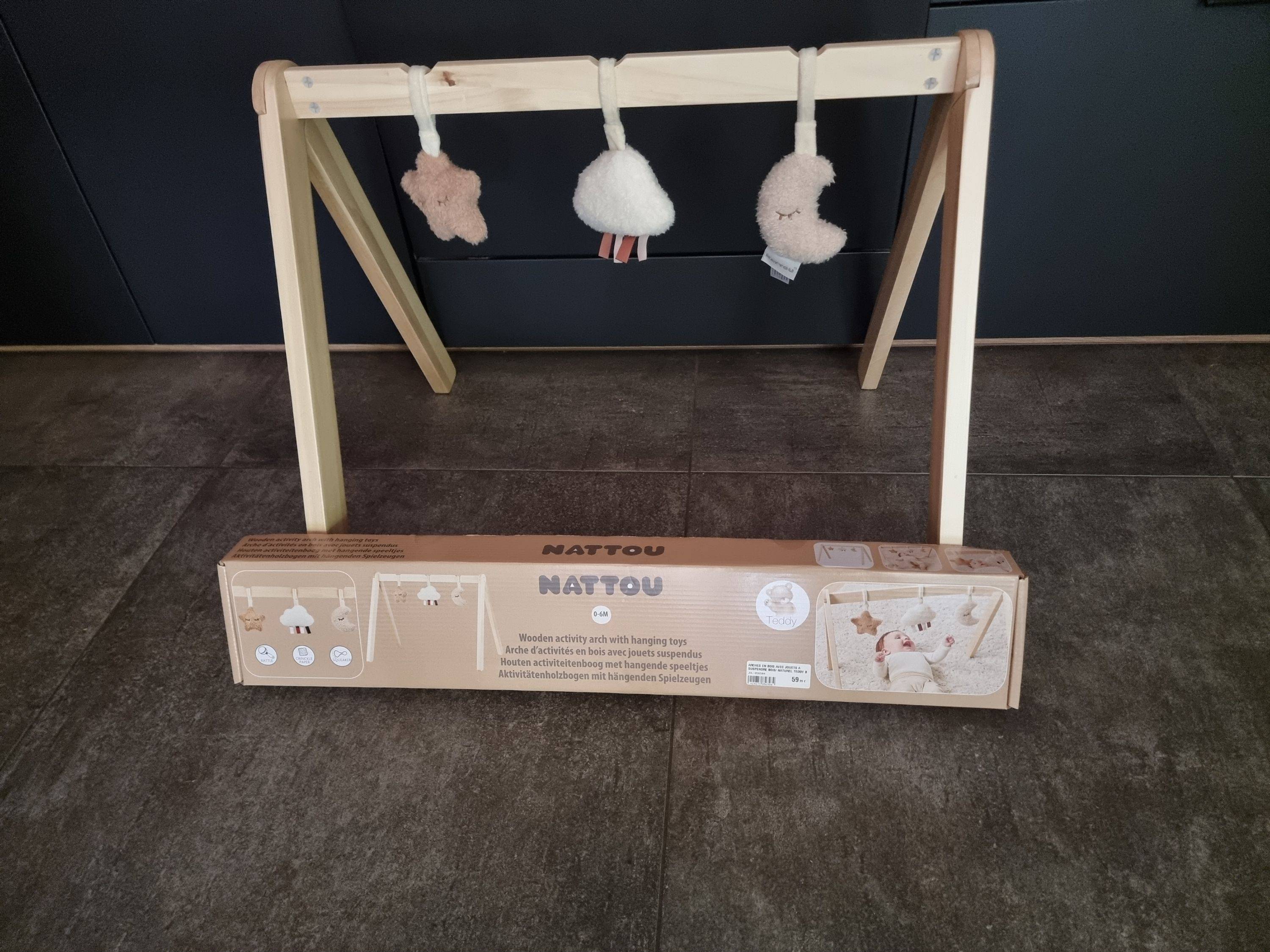 Vends arche d’activités en bois naturel, neuve