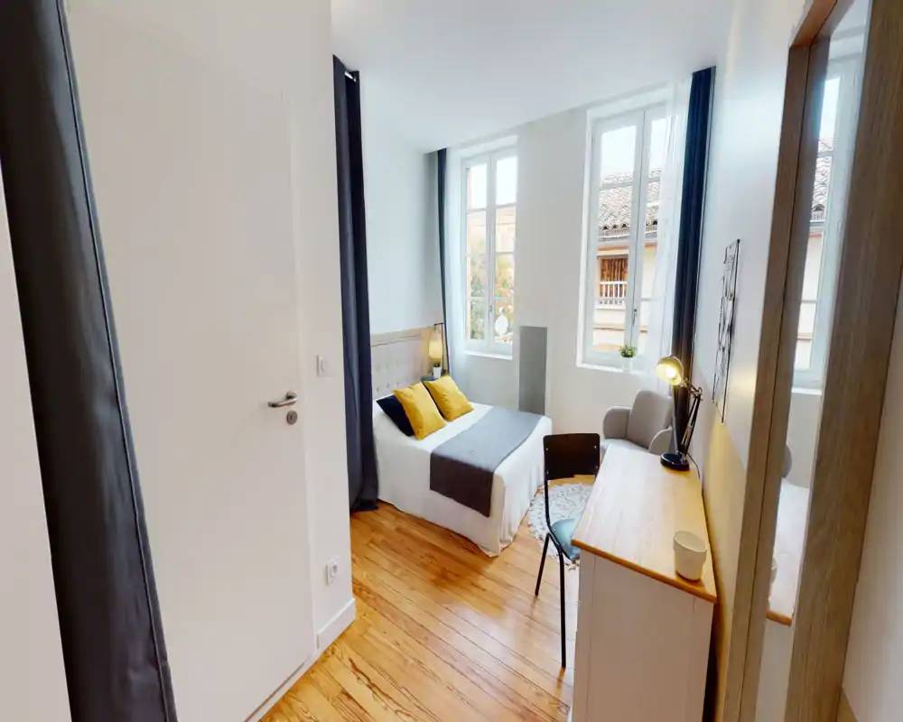 Loue chambre en colocation dans appartement - 13m² - Toulouse Capitole