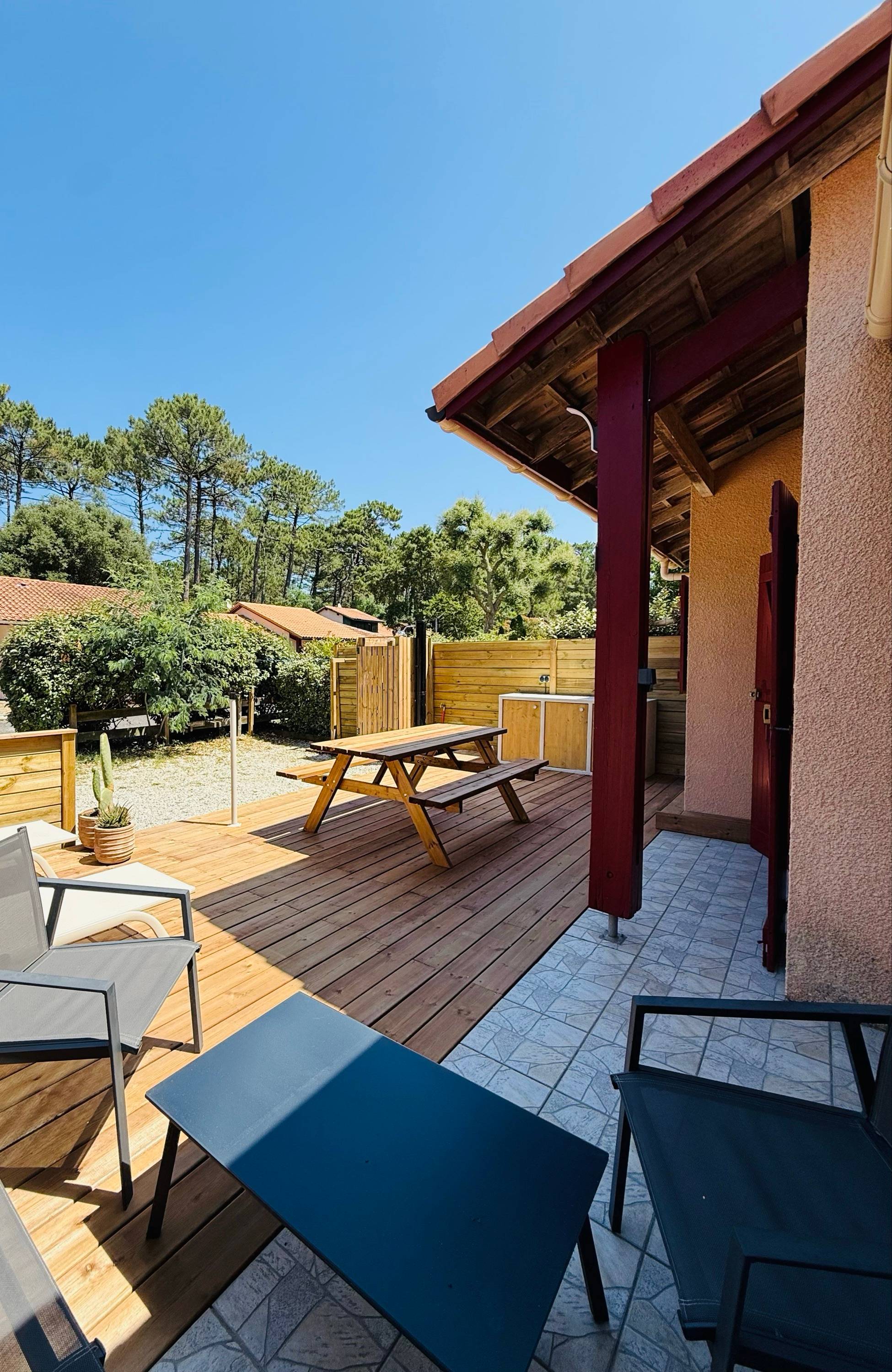 Entre golf et océan, loue Villa Cosy 6pers au Cœur des Pins