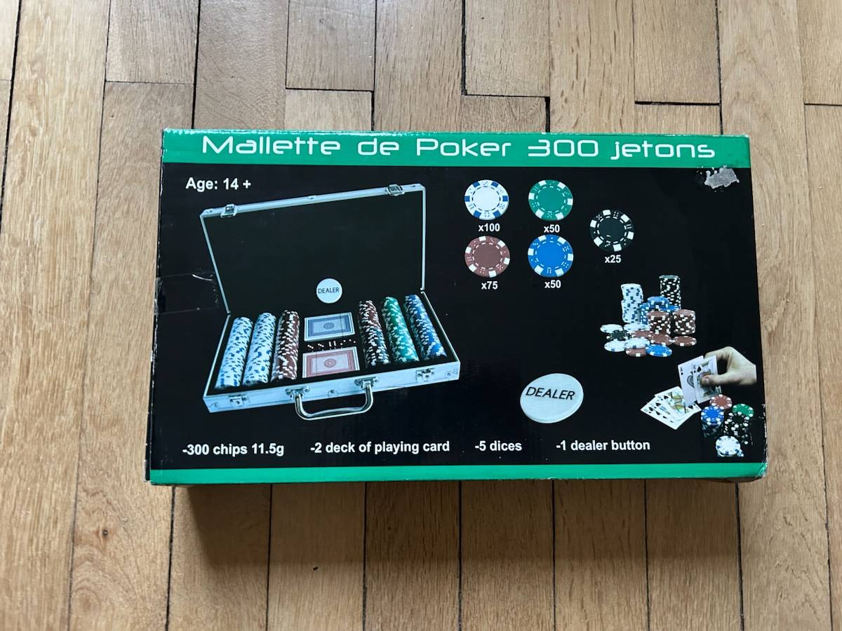 Mallette de poker neuve 300 jetons