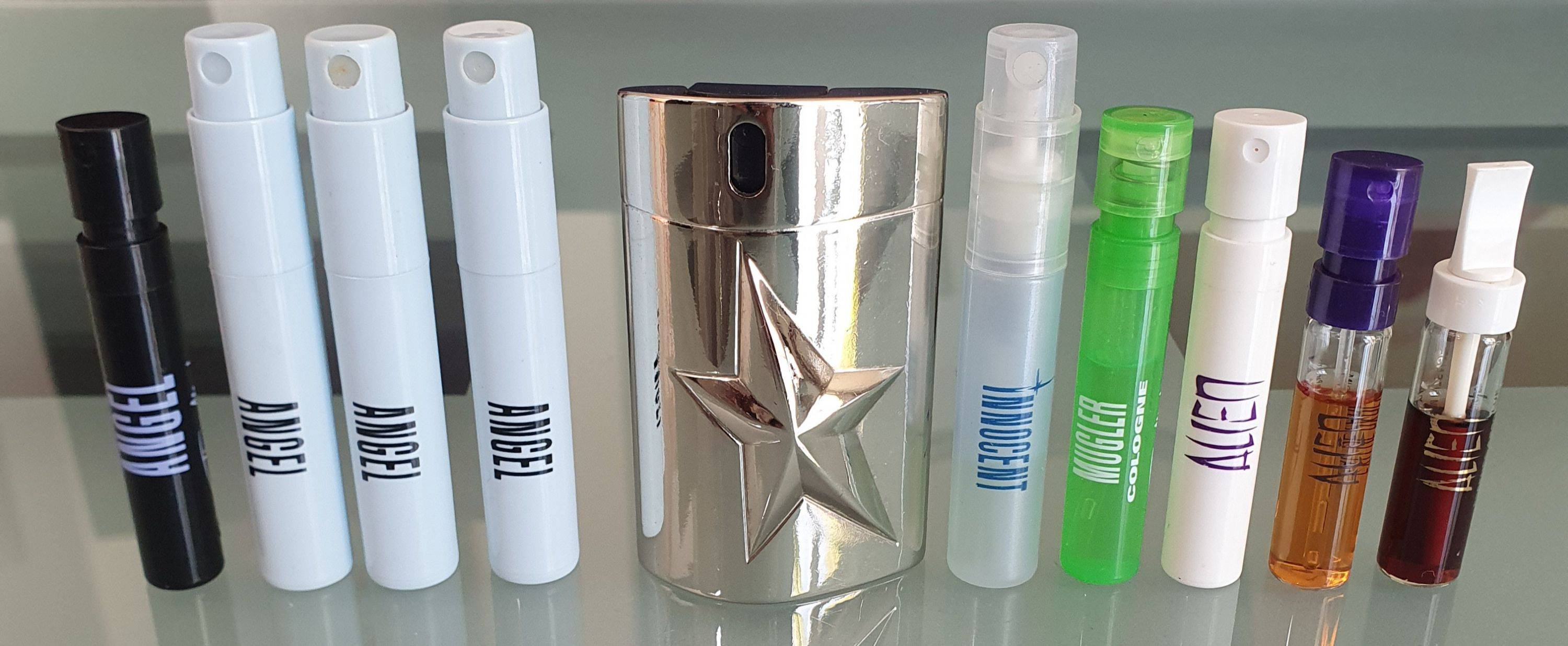 Vends miniature de collection rechargeable, eau de toilette Thierry Mugler A*Men 2ml + échantillons