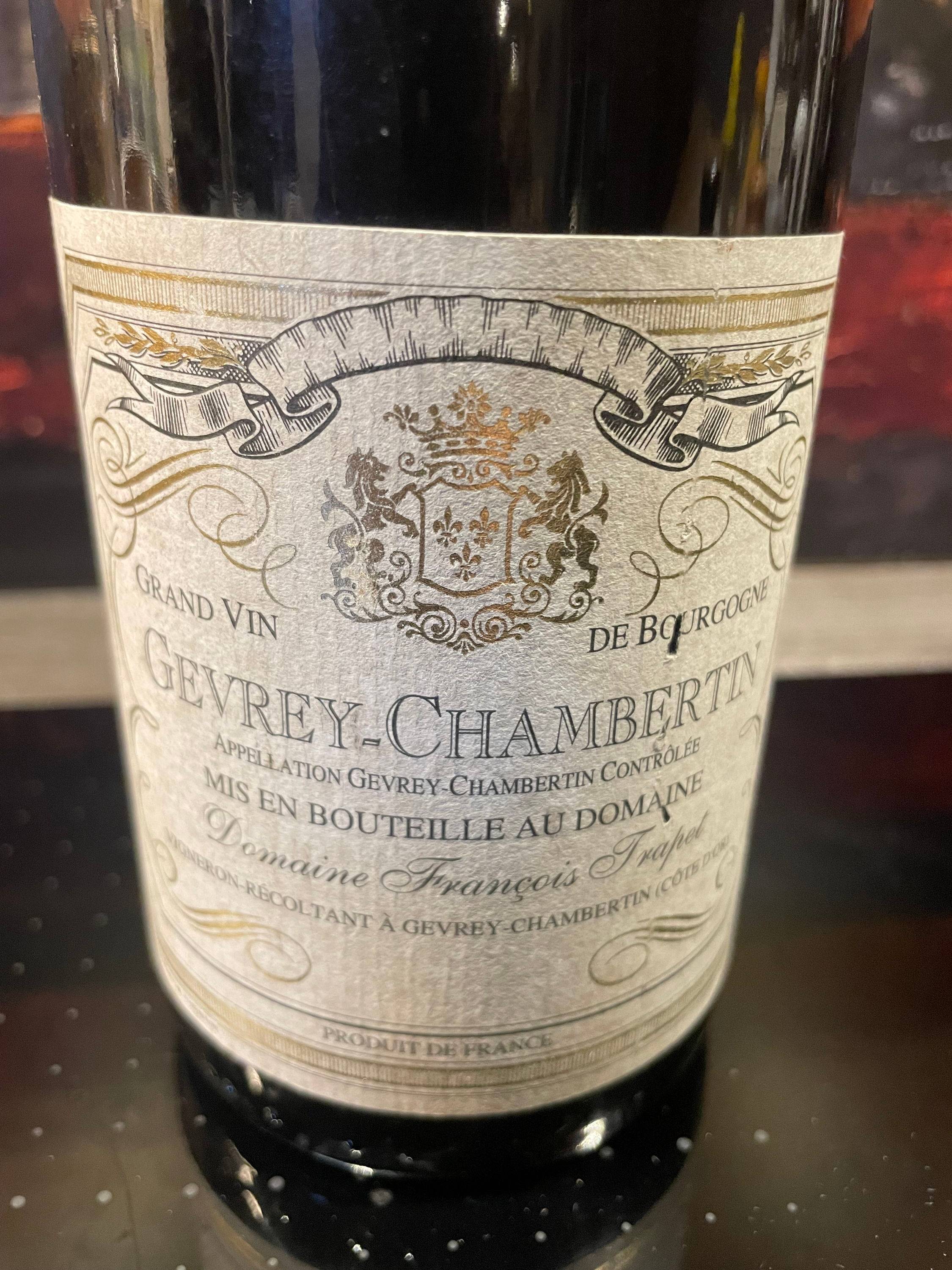 1 Bt GEVREY CHAMBERTIN 2005 Domaine François TRAPET Bourgogne Rouge