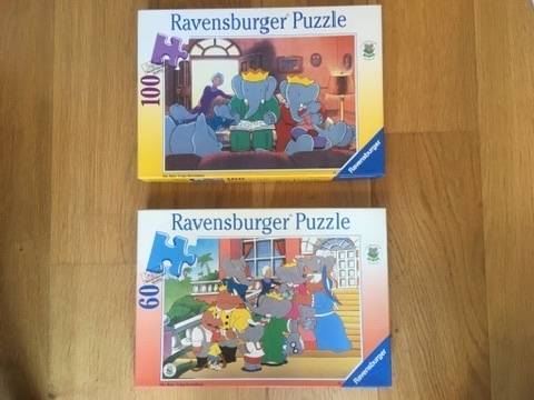 Vends lot de deux puzzles Babar