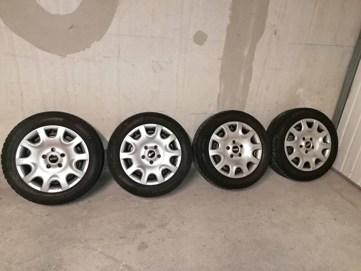 Vends jantes acier MINI + enjoliveurs + pneus hiver