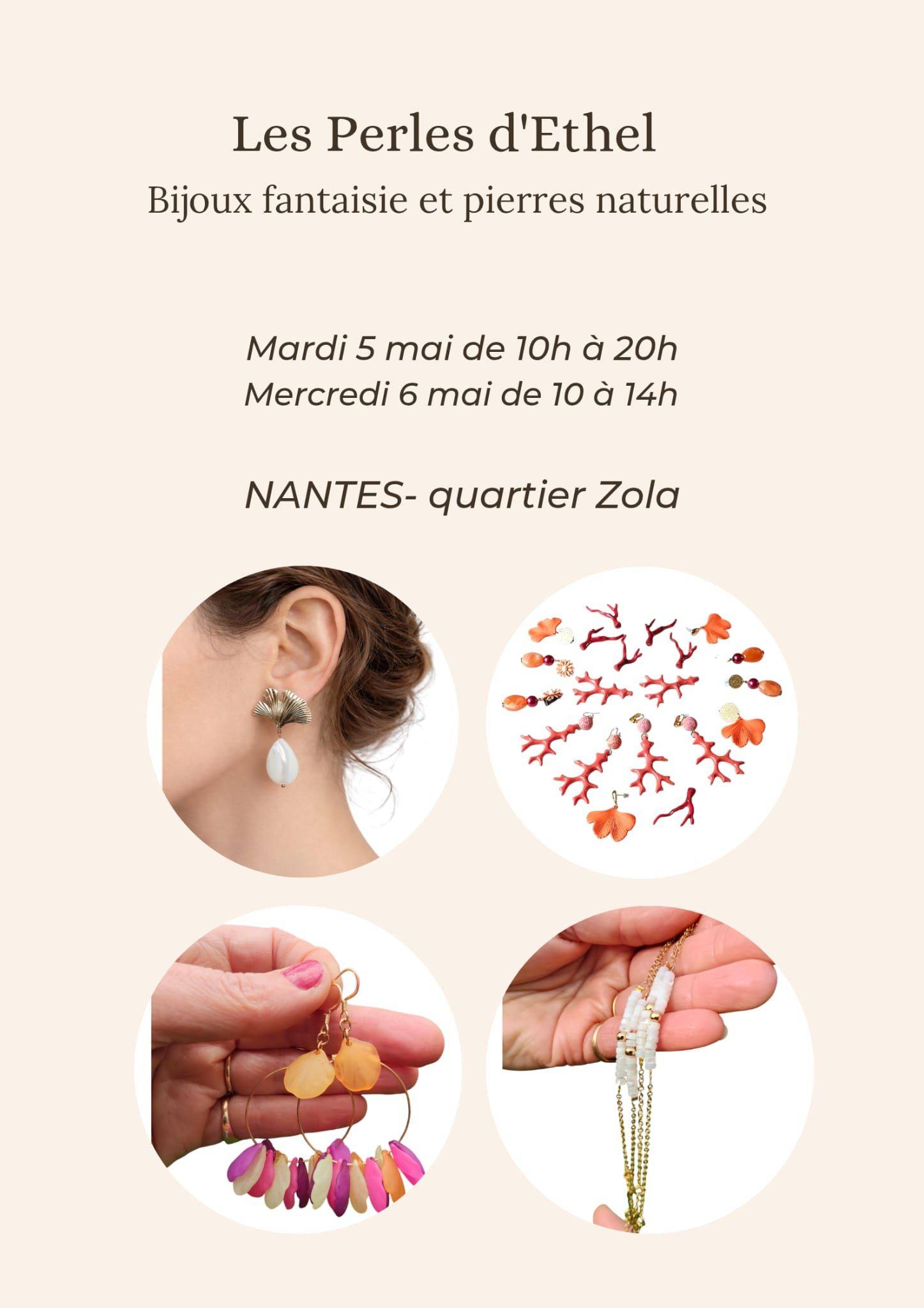 Propose vente de bijoux à Nantes les 5 et 6 mai