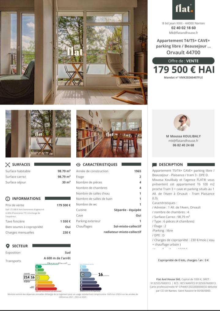 Une photo de l’annonce