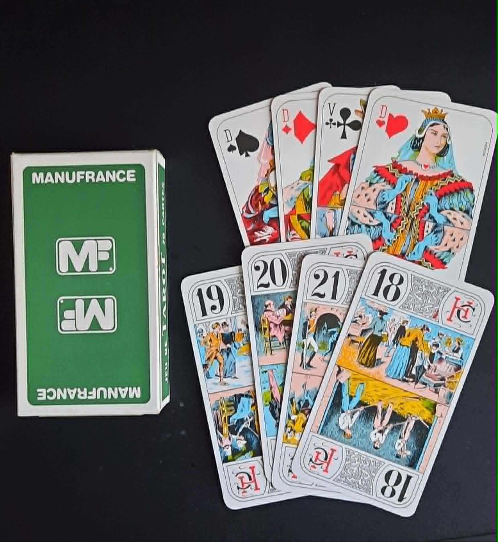 Vends jeu de tarot collector, état neuf, complet, publicité Manufrance, rare