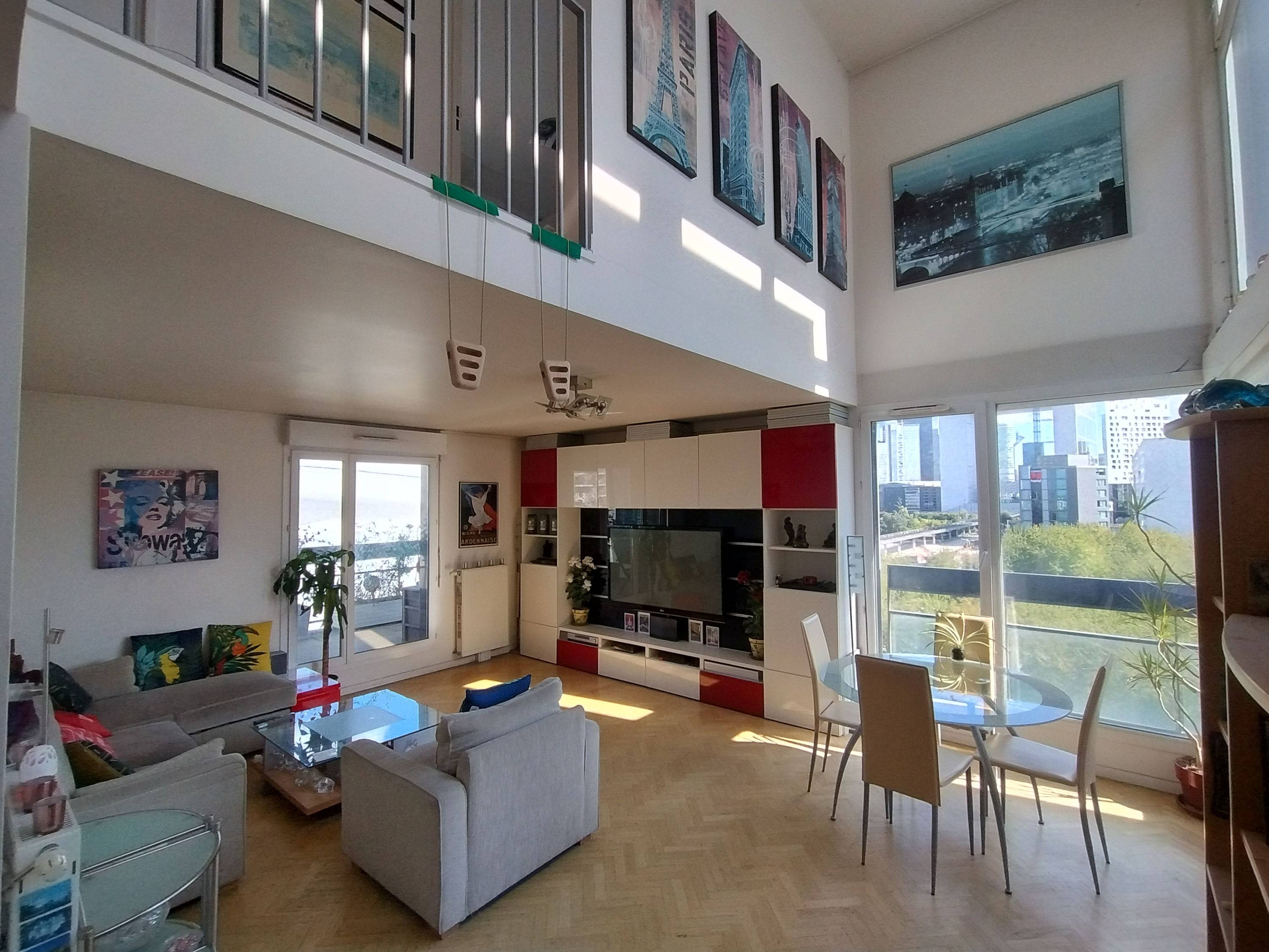 Colocation La Défense : loft duplex 125m² 4 chambres avec vue panoramique Grande Arche