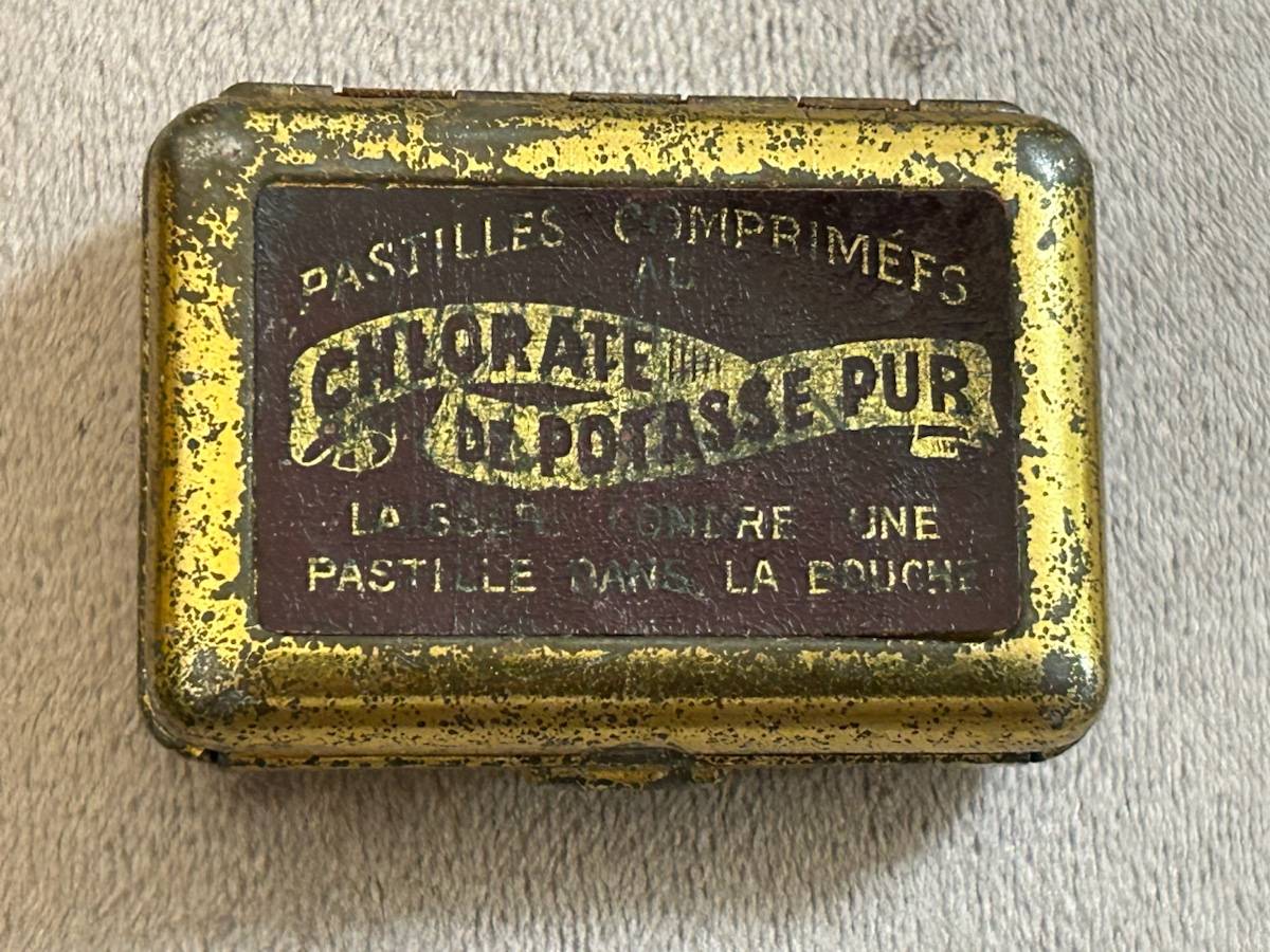 Boîte ancienne de pharmacie – Pastilles comprimées Chlorate de Potassium Pur