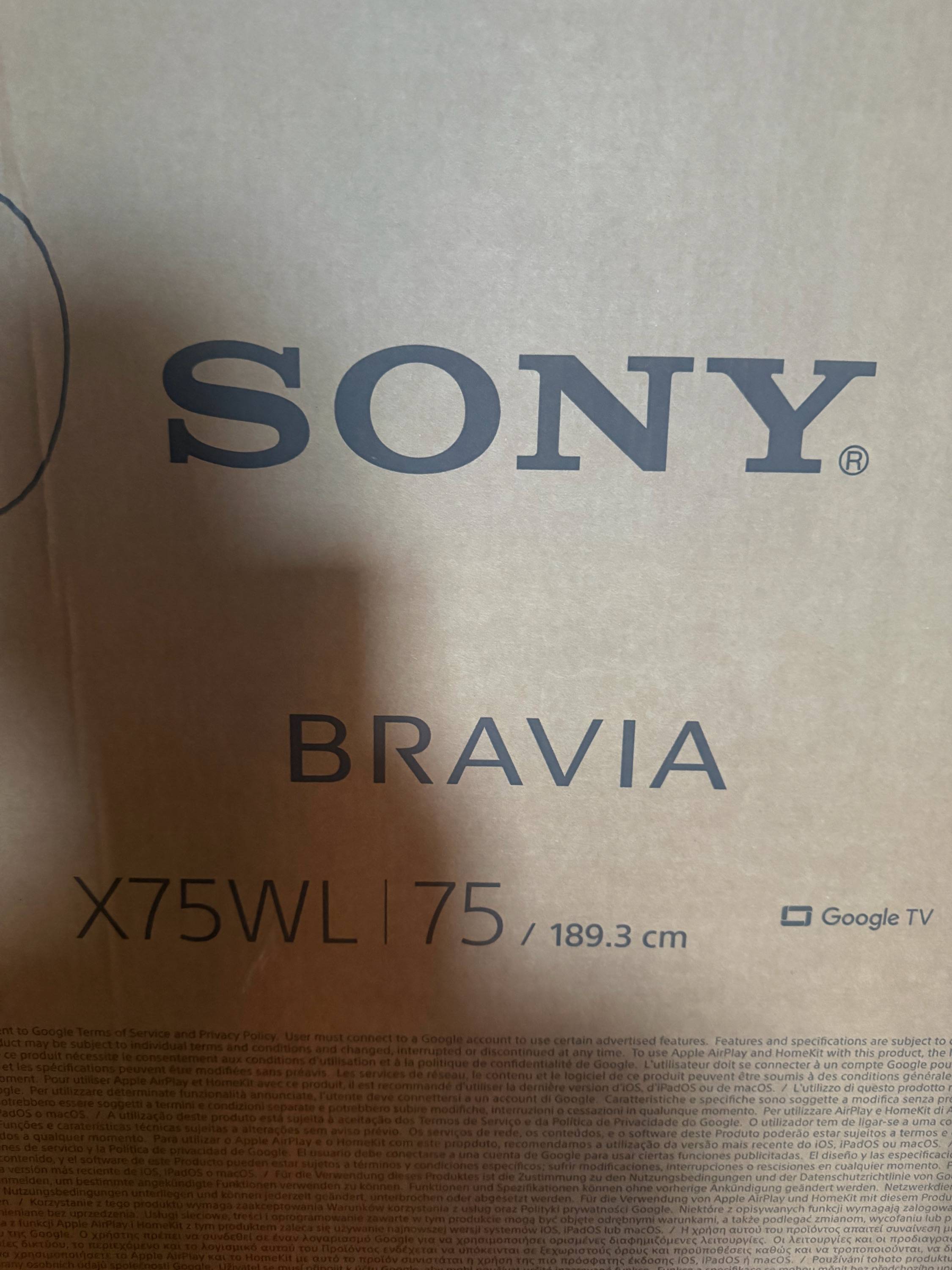 Vends TV neuve très grande taille encore dans son carton d’emballage