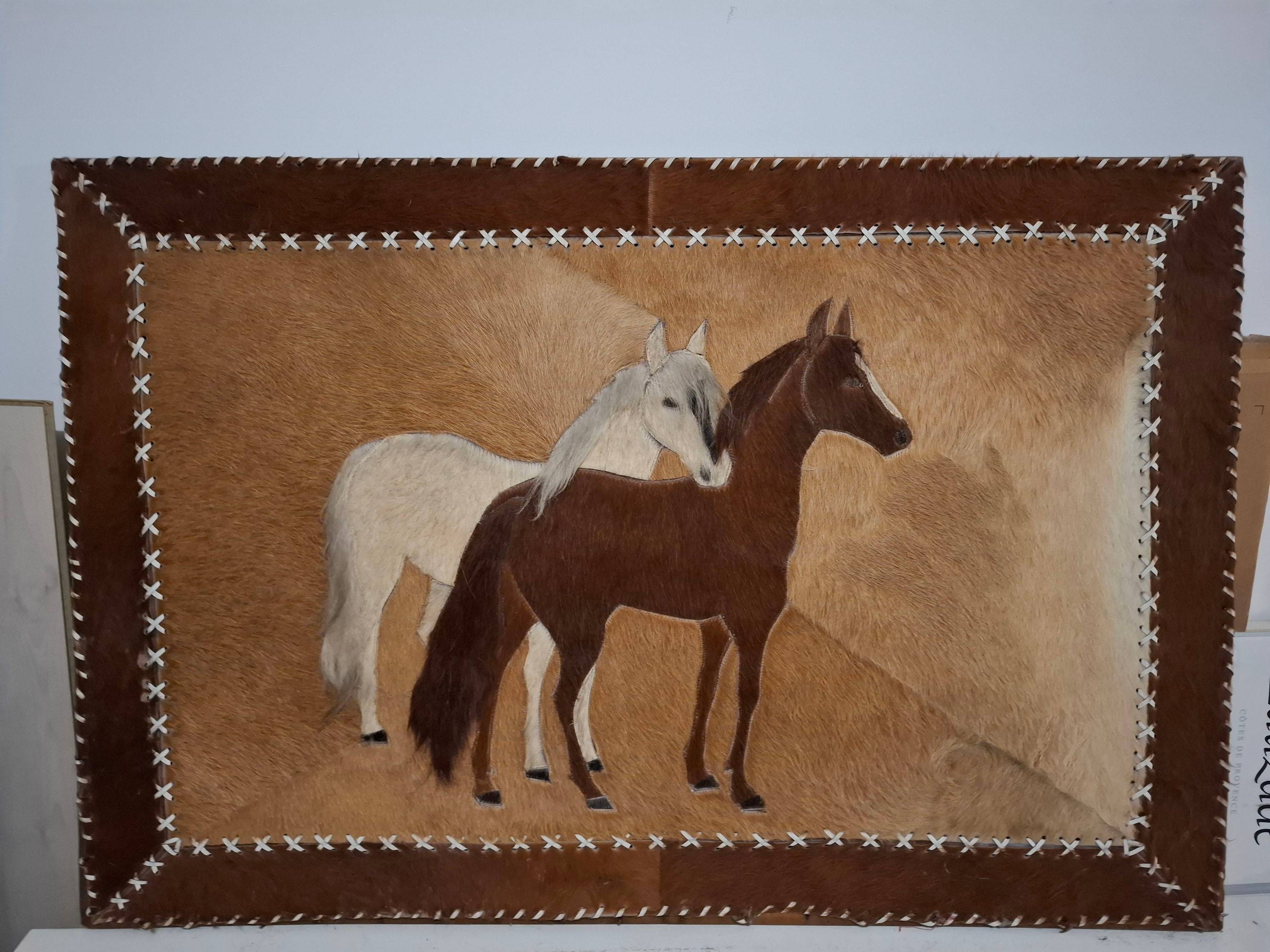 Tableau-Tapisserie Chevaux