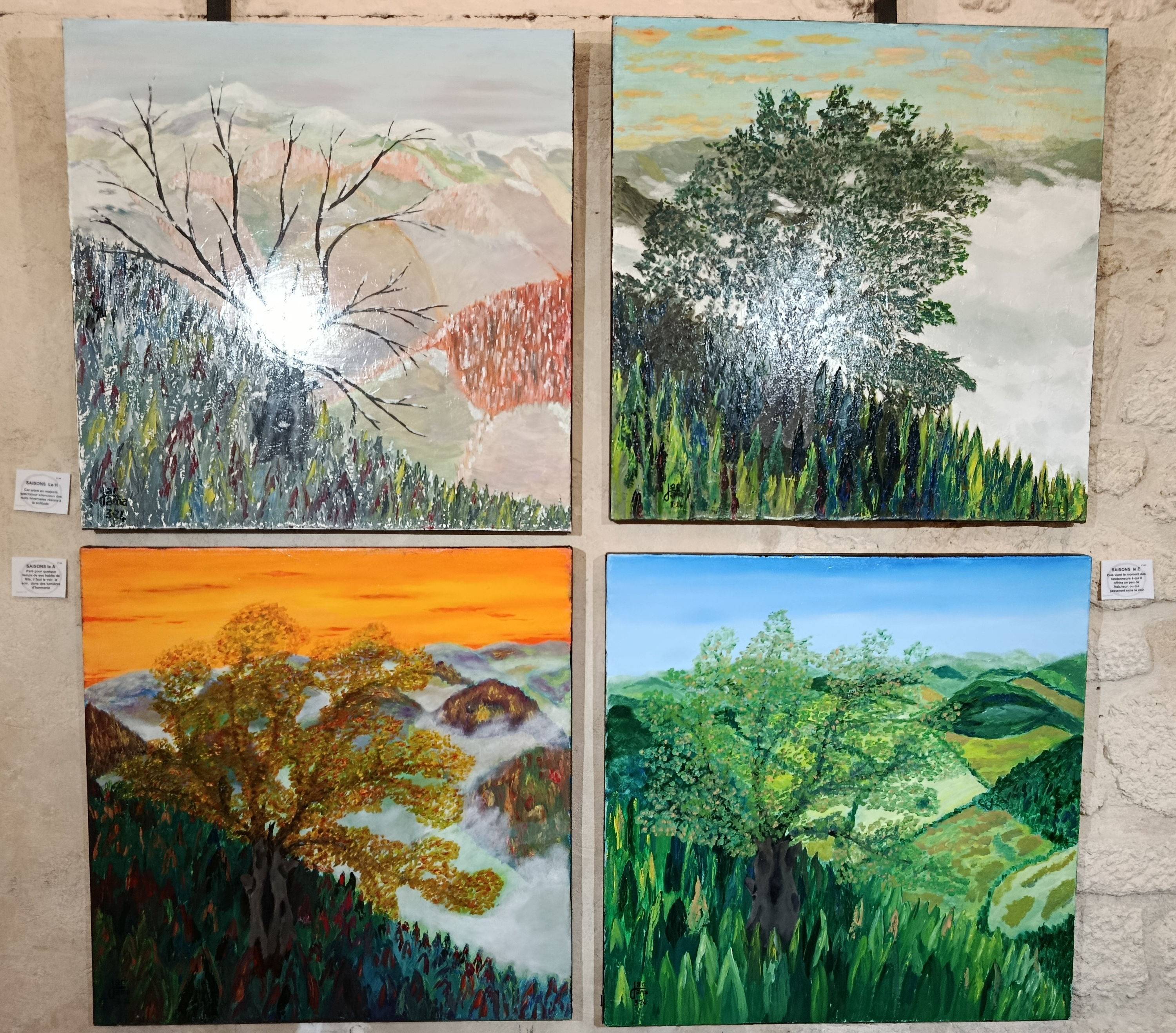 Vends peinture 4 toiles 160x160