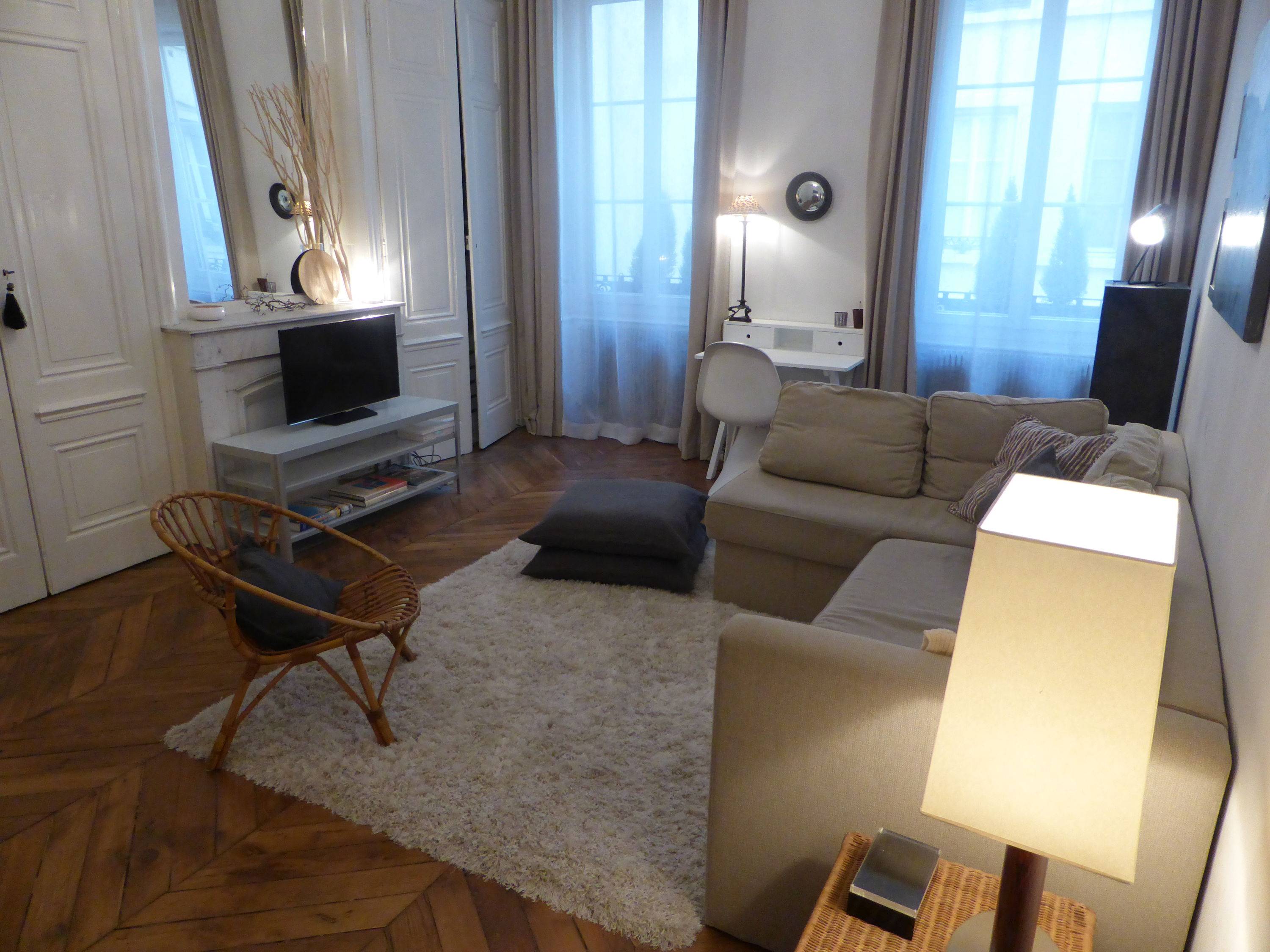 Loue appartement de charme HYPERCENTRE T2 bis 72m² Lyon 2ème quartier d’Ainay