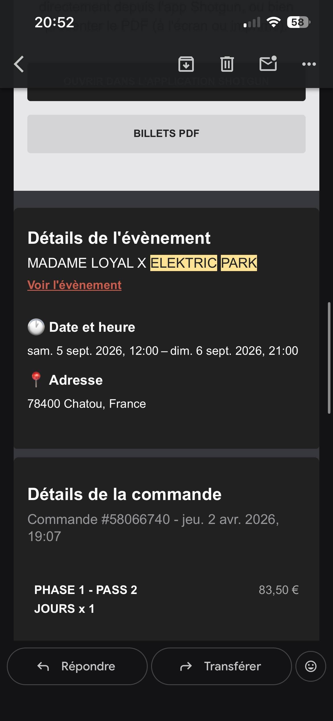 Propose billets pass 2 jours pour Elektrik Parc les 5 et 6 septembre