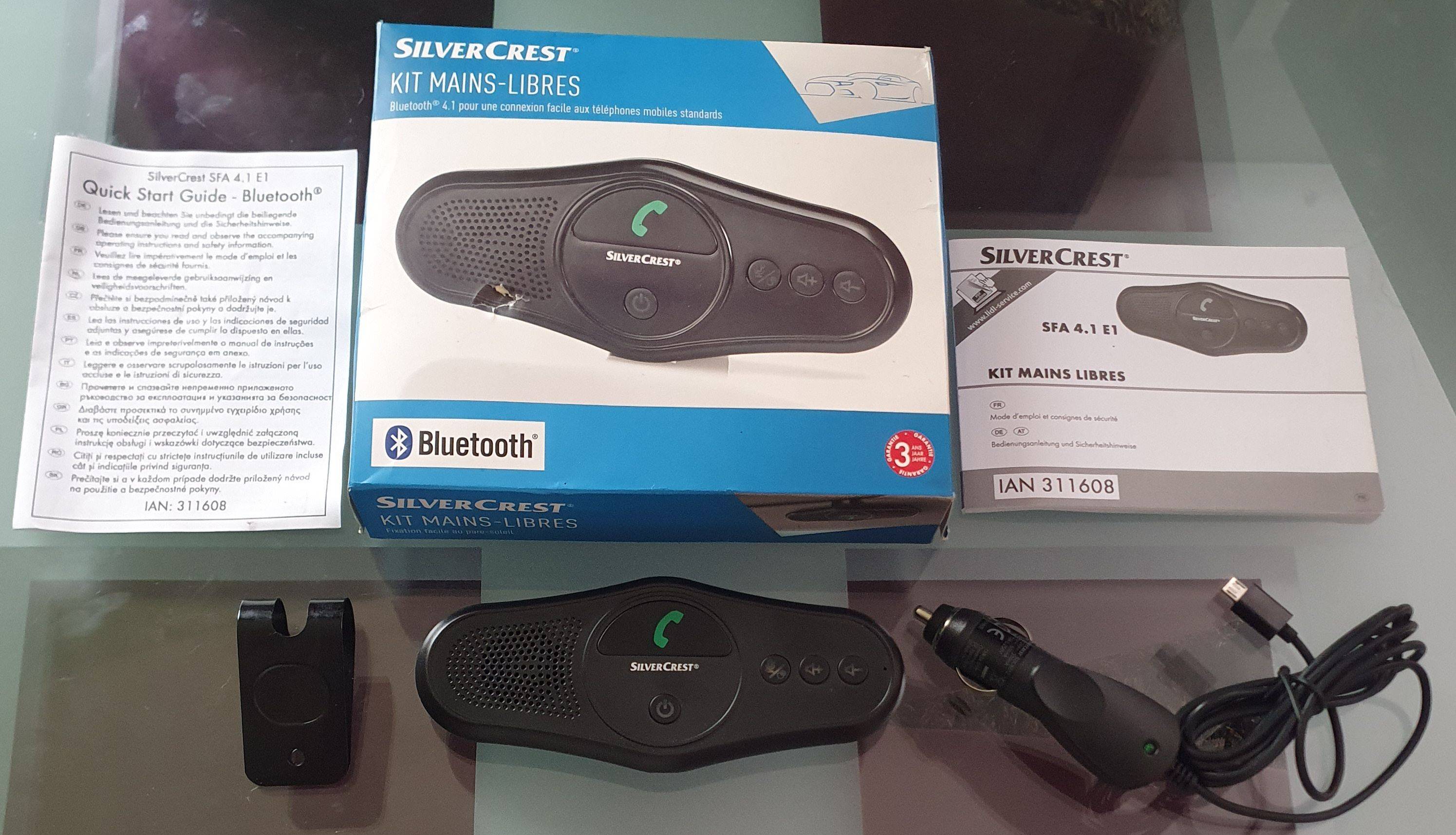 Kit Mains-Libres SilverCrest, Bluetooth 4.1, NEUF jamais utilisé