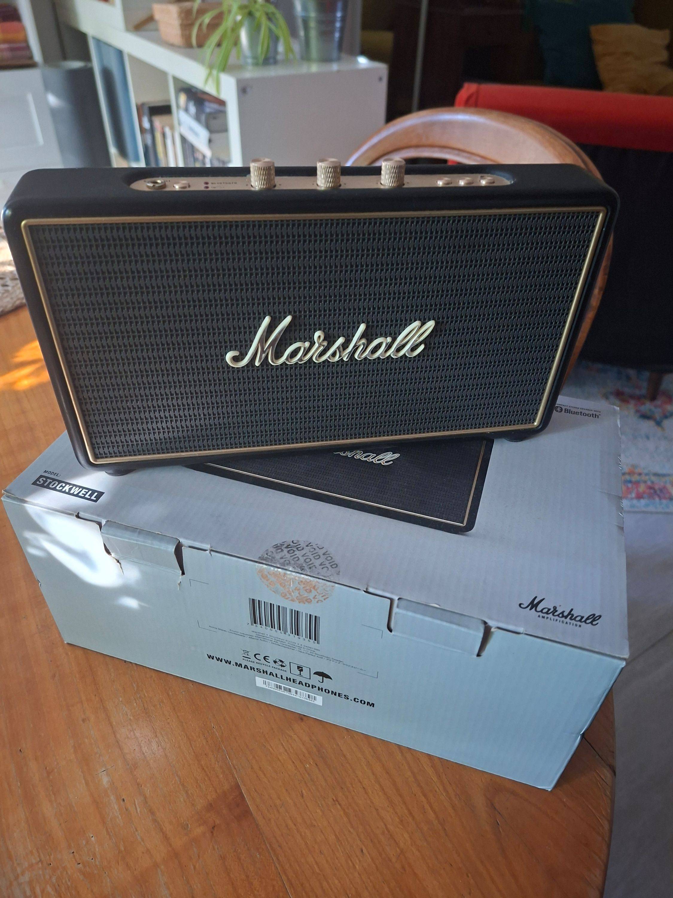 Vends enceinte Bluetooth Marshall Stockwell noir et or