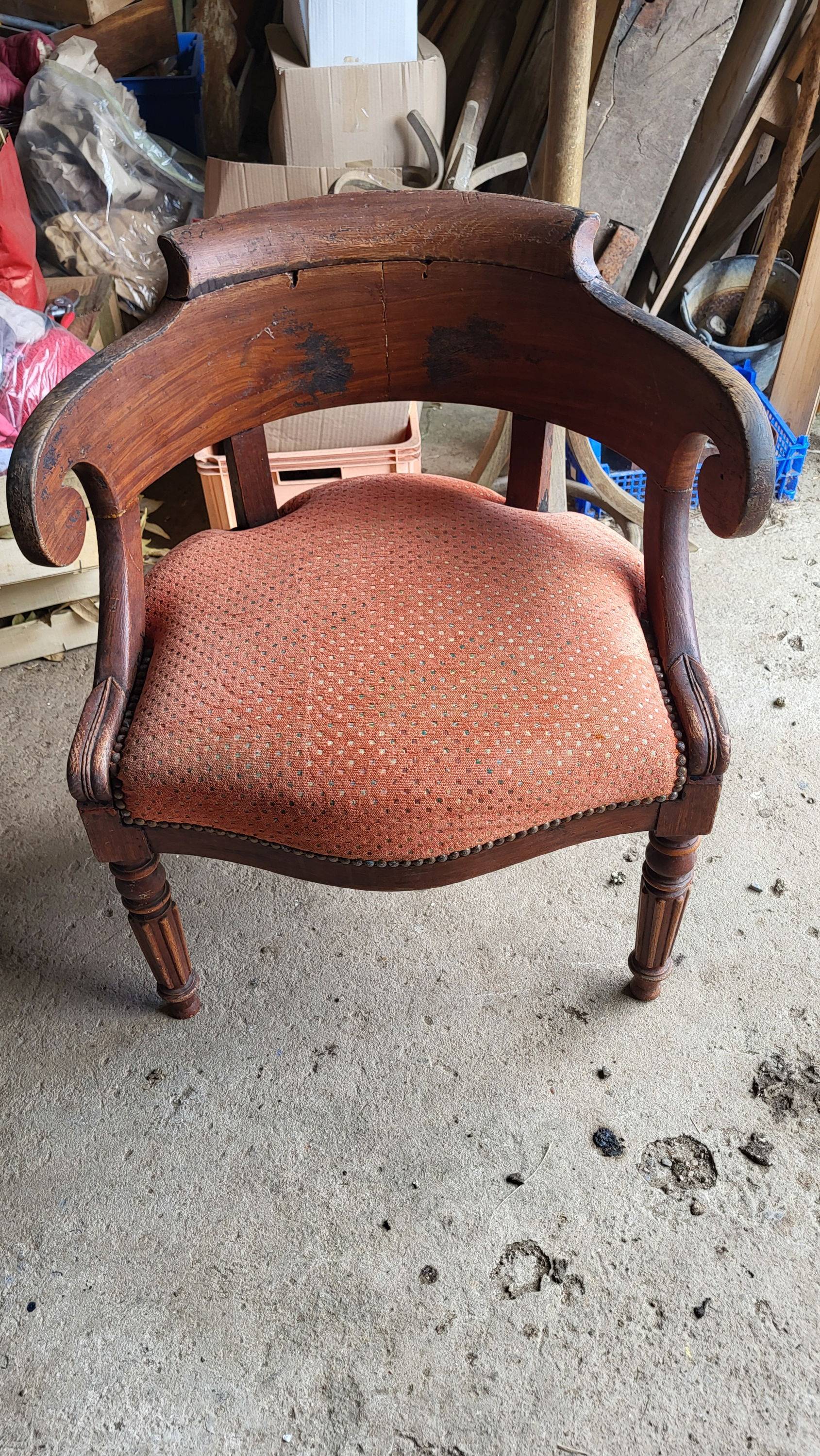 Vends fauteuil de bureau d’époque Napoléon III