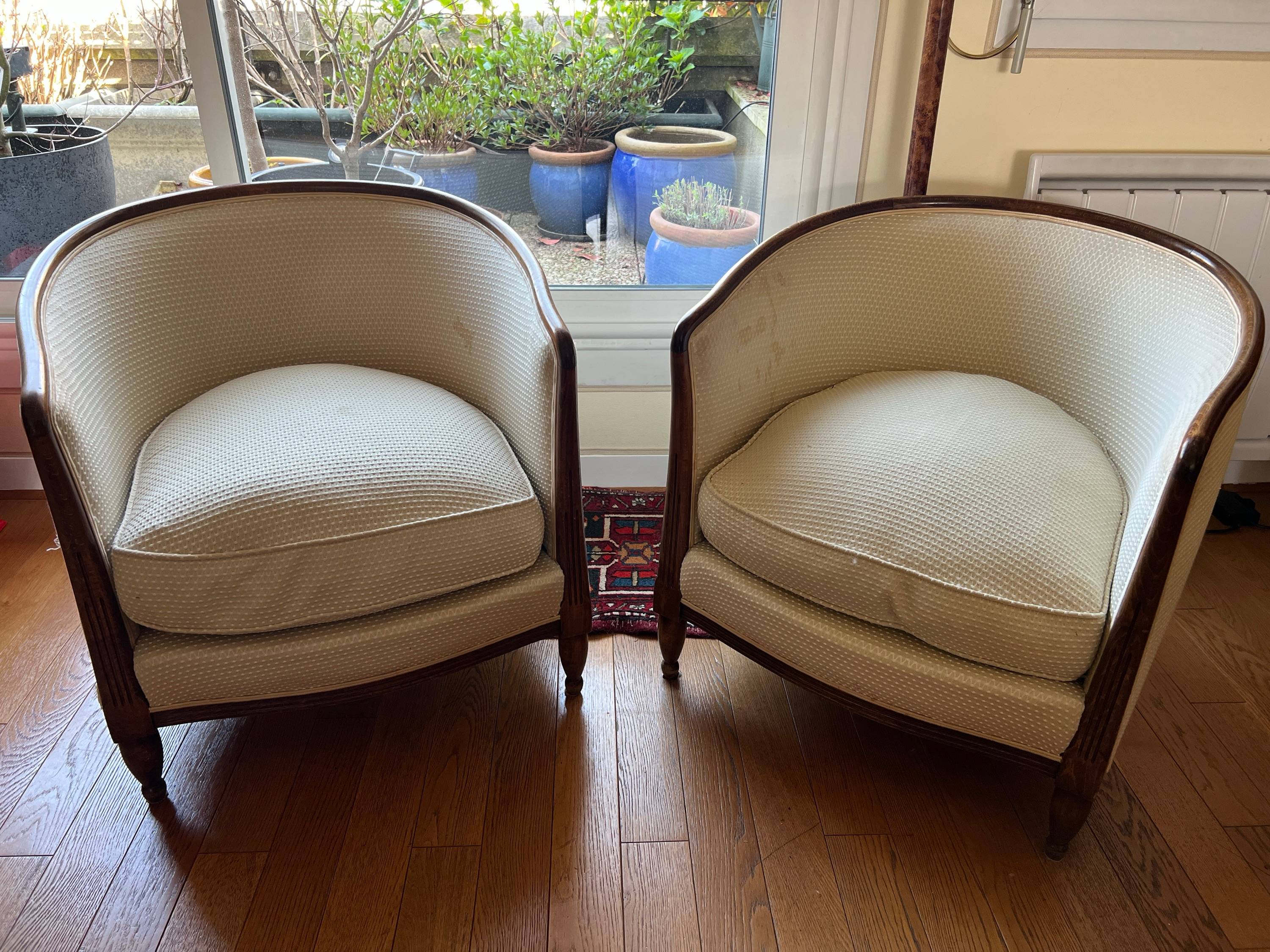 Vends paire de fauteuils tonneaux