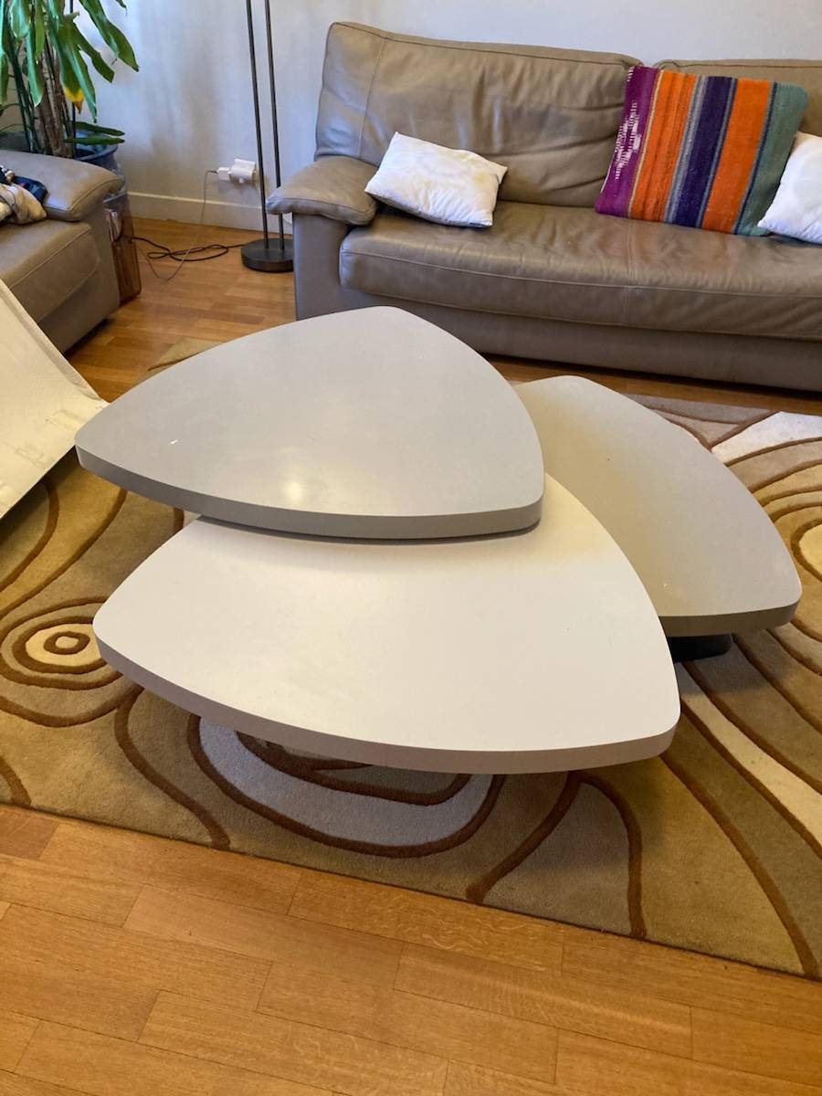 Table basse trois petales