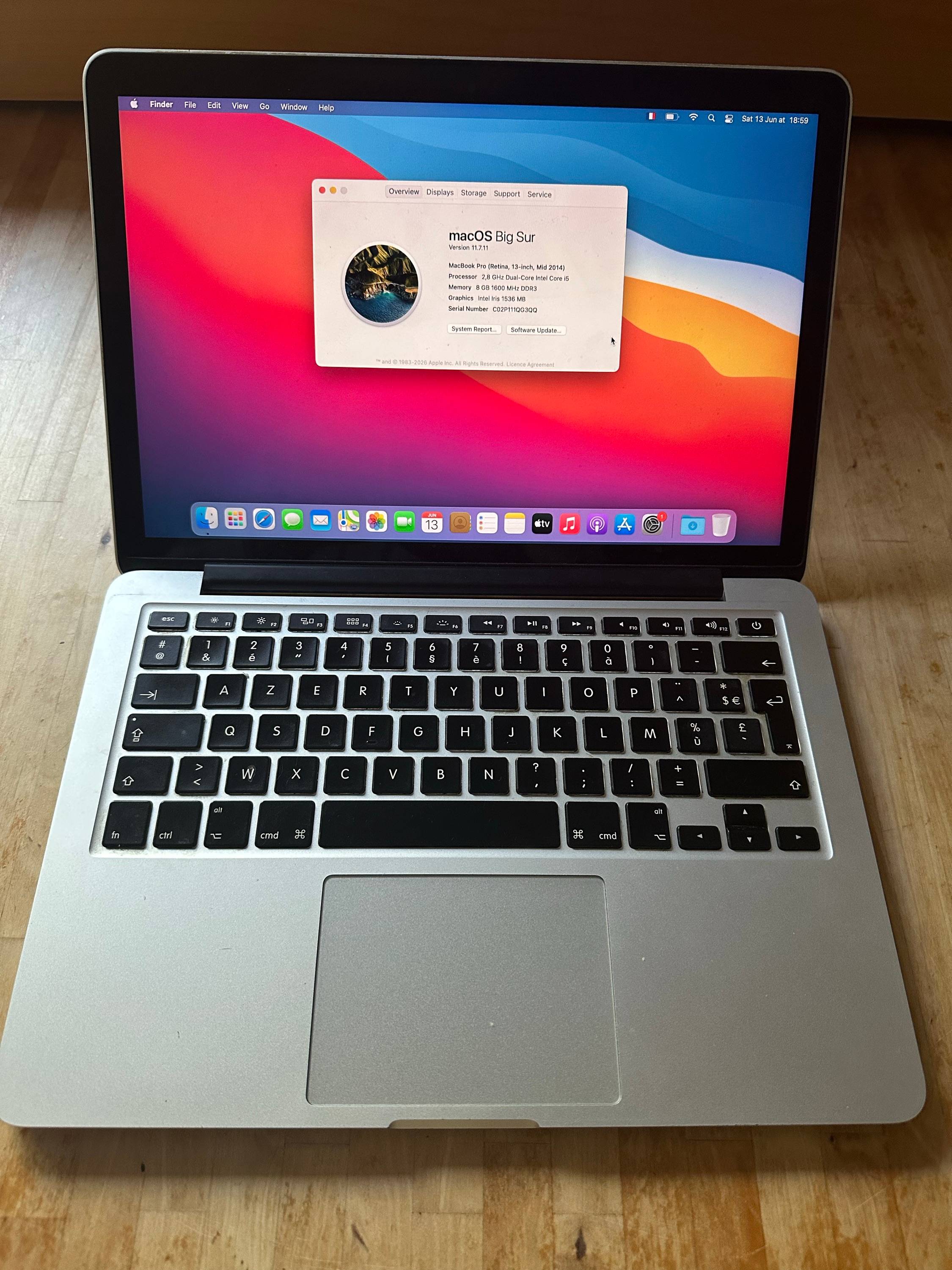 Vends MacBook Pro 2014, très bon état