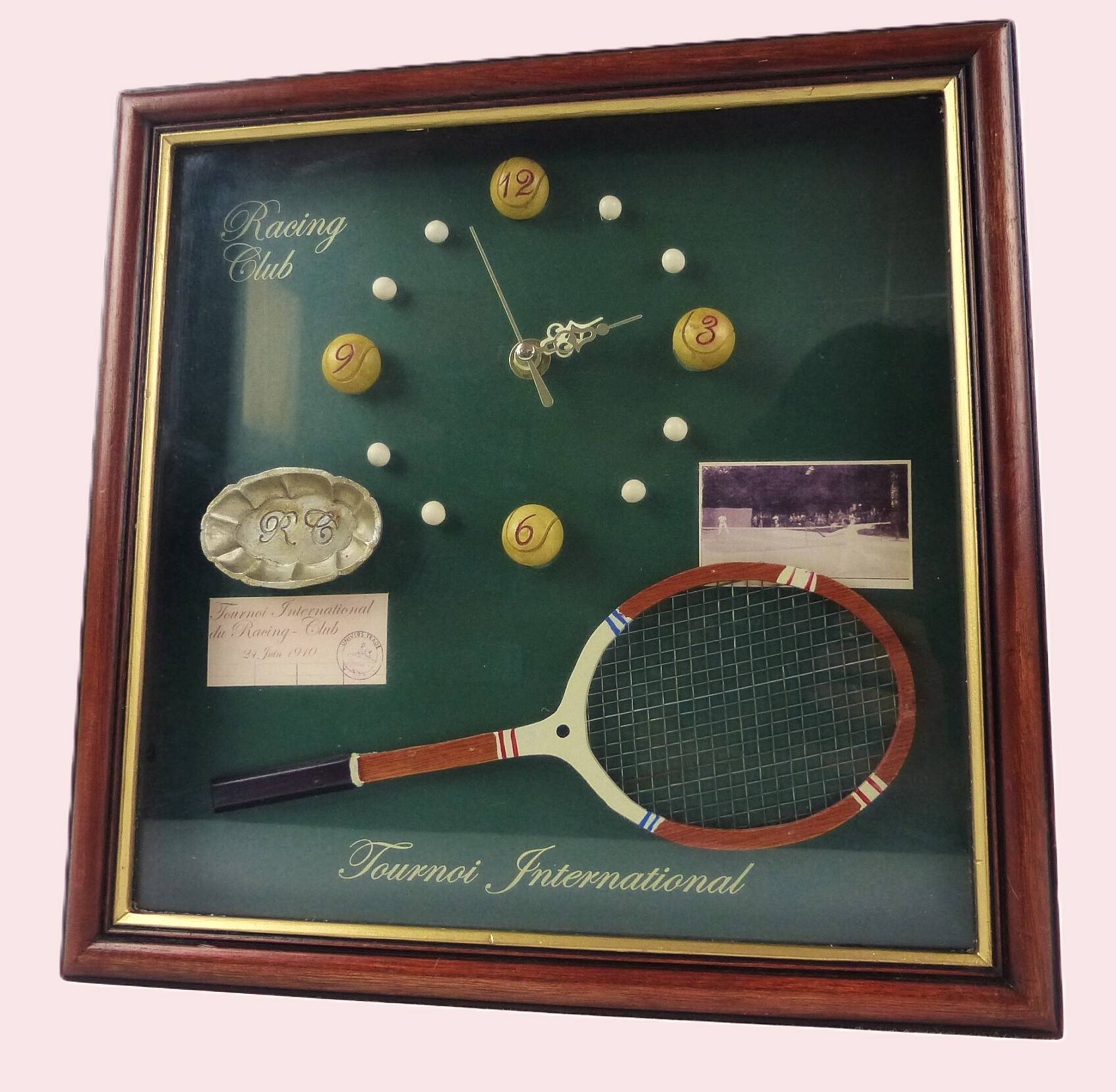 Vends pendule commémorative Racing Club Tournois International 1910