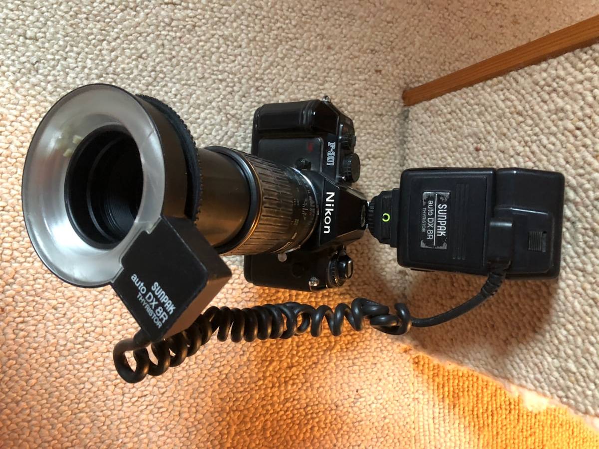 Vends appareil photo reflex Nikon F301 avec objectif Tamron macro 90mm excellent état avec son flash