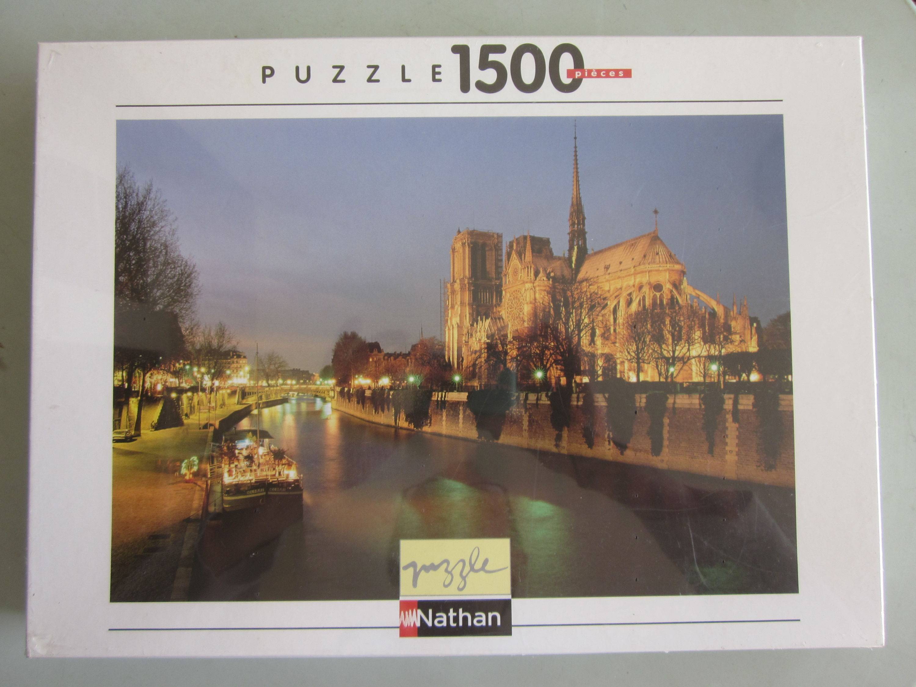 Vends puzzle 1500 pièces, neuf filmé : Cathédrale Notre-Dame de Paris avant l’incendie. Nathan