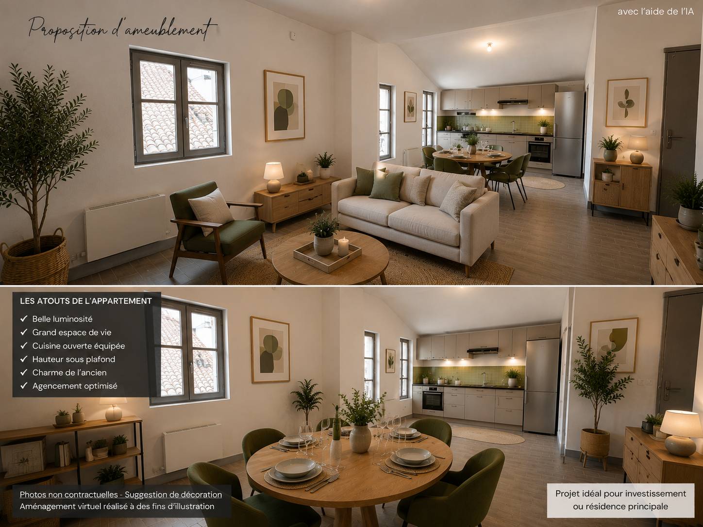 Vends appartement - 69m² - Avignon Intra-Muros Quartier Place des Corps Saints