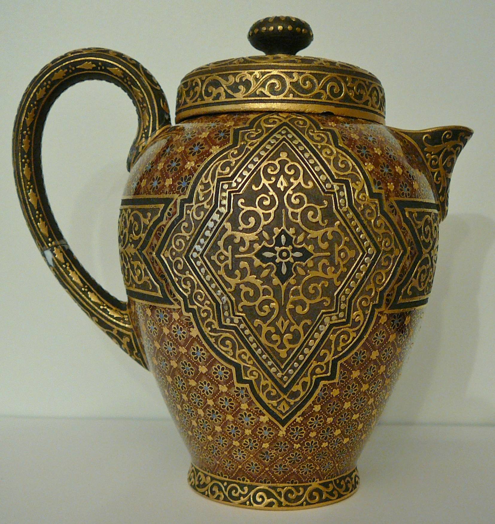 Vends verseuse petite théière ancienne en porcelaine russe cloisonnée