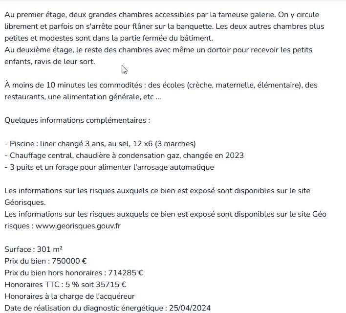 Une photo de l’annonce