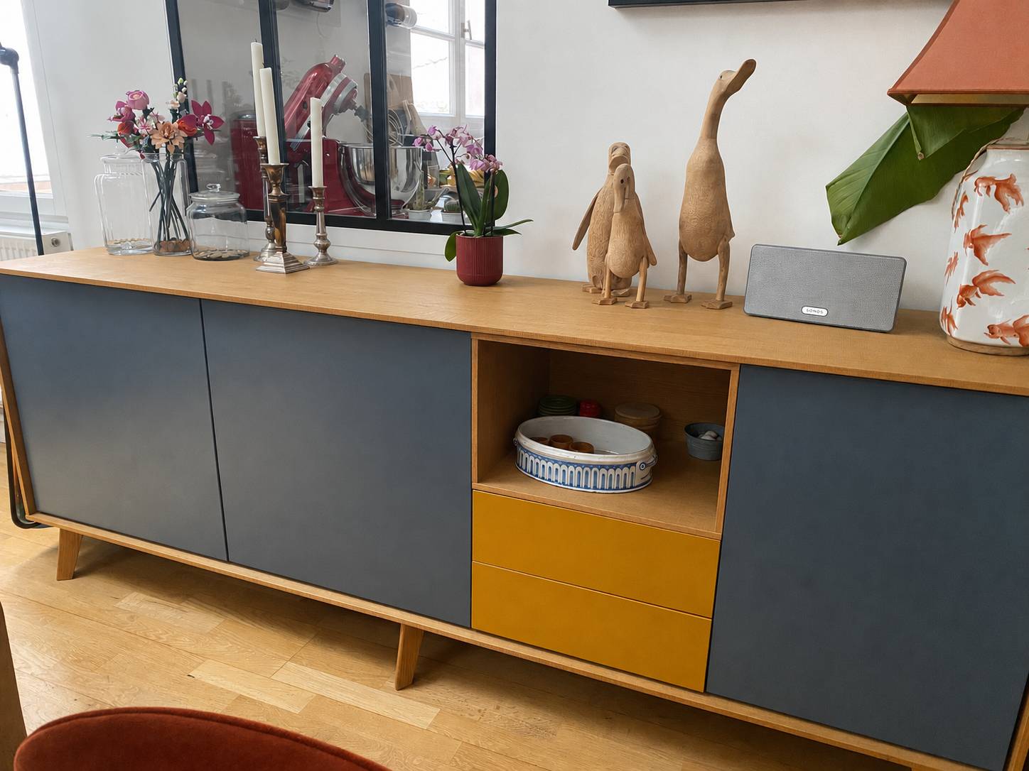 Vends Buffet TREKU – Design contemporain - Dimensions : L 228 x P 48 x H 84 cm