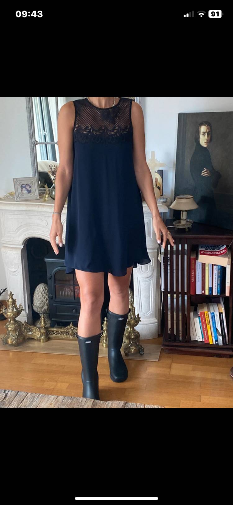 Vends robe bleue marine Claudie Pierlot - Taille S